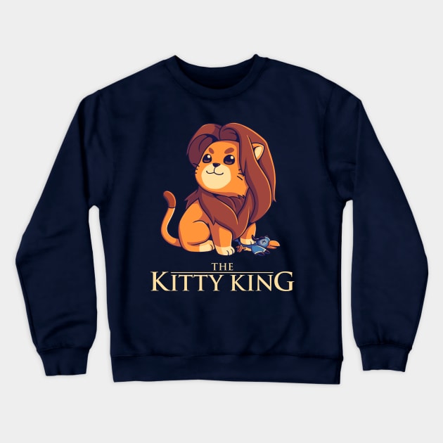 The Kitty King - Dark Ver Crewneck Sweatshirt by Geekydog